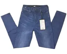 NWT Barbell Apparel Women’s Mom Fit High Rise‎ Dark Indigo Jeans Size 23