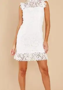 STORIA Learn To Love White Lace Dress Small