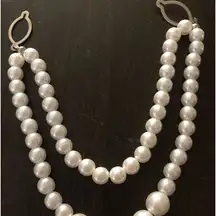 Vintage 1960s Faux Pearl Beaded Cardigan Sweater Clip