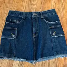 LF 🦋 Carmar Colin cargo side pocket denim skirt