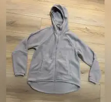 Nike Fleece High Low Zip Up Hooded Sweatshirt