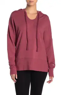| Velvet Red Heather Fluid Tunic Essential Hoodie