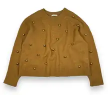 Alice + Olivia Gleeson Metal Ball Wool Blend Sweater‎ Womens Large