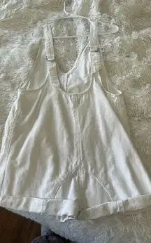 Free People White Overalls Denim