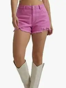 Wrangler NWT  Women's High-Rise Vintage Cutoff Jean Shorts Pink