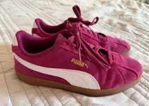Hot Pink Puma Sneakers Suede