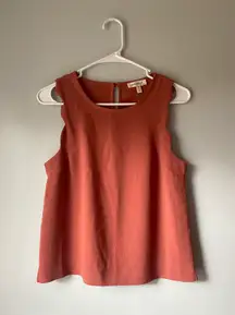 Monteau Orange Dressy Tank Top