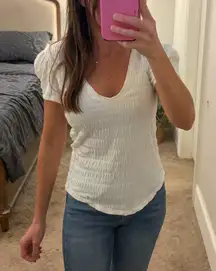 Free people We The Free white Puff Sleeve Top small