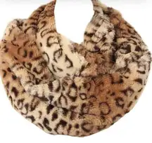 NWT Faux Leopard infinity scarf.