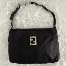 FENDI Zucca Black Nylon Bag Handbag