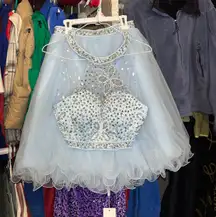 Two Piece Sequin homecoming dress 