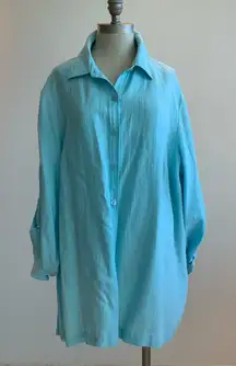 JM Collection Light Blue Button Down Shirt