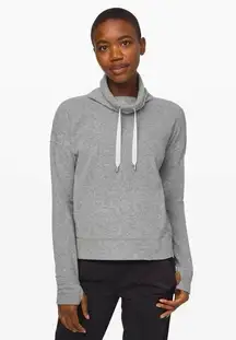 lululemon athletica Heather Gray Cowl Neck Sweater