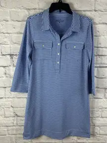 Vineyard Vines Margo Polo Preppy Coastal Casual Shirt Dress Stretch Size Medium