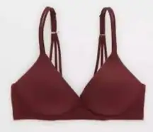 Aerie Real Sunnie Strappy Royal Berry Wireless Bra 34C