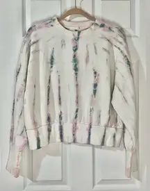 Tie dye cropped sweatshirt large
