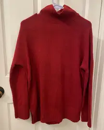 Abercrombie & Fitch Red Turtleneck Sweater oversized