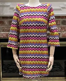 retro hippie chevron knit dress/ S /Excellent condition