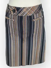 Vintage Renfrew Striped Mini Pencil Skirt
