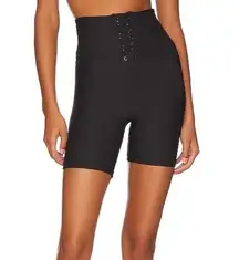 Weworewhat Lace Up Biker Active Short in Black size XS NWT