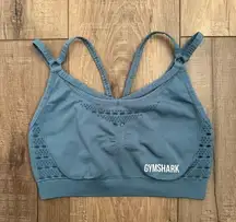 blue seamless sports bra