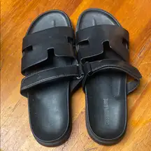 Cushionaire Black Women's Slide Sandals