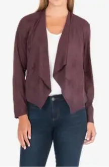 Kut From Kloth Tayanita Vegan Suede Drape Casual Career Office Blazer Jacket S