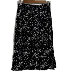 Susan Lawrence Black and White Midi A-line Skirt