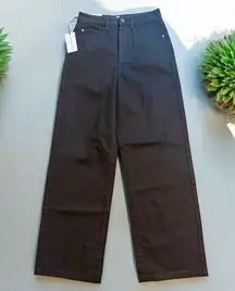 WeWoreWhat NWT High Rise Wide Leg Black Denim Jeans Size 27