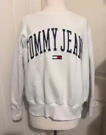 Tommy Jeans Hilfiger Crewneck Pullover Sweater Sweatshirt Y2K USA Spell Out