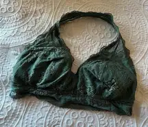 AERIE green lace halter style bralette‎