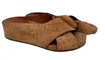 Gentle Souls By Kenneth Cole Cork Gianna X-Band Slides Slip On Shoes Size US 7.5