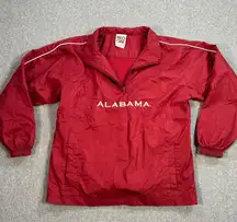 Alabama Crimson Tide Red Oak Sportswear 1/4 Zip Pullover Windbreaker Size Large