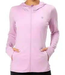 LIGHTBARE | Pink Lightweight Hooded Zip Up UPF 50+ Sun Protection Jacket, Size L