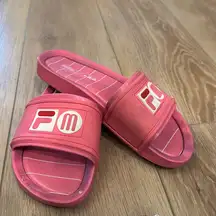 Melissa x Fila Sport Slides in Pink/White Women’s Size 8