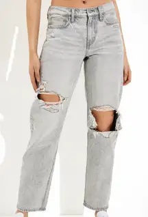 American Eagle 90s Straight Jeans Women’s Size 14 Haze Grey Denim Relaxed