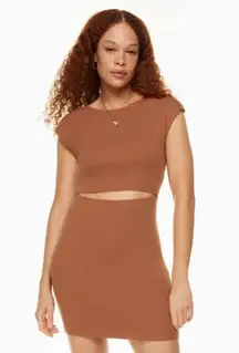 Aritzia Wilfred Cut-Out Knit Mini Dress