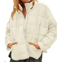 KYL tan quilted oversized puffer jacket small