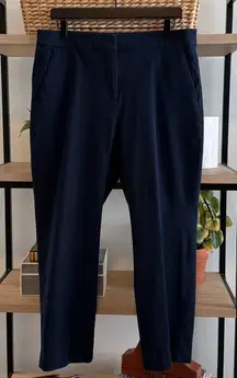 J. Crew Kate High Rise Ankle Navy Career Dress Pant Trouser, 14