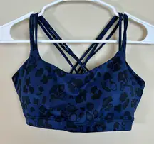GAP Gapfit‎ Eclipse Sports Bra no pads small Blue animal print