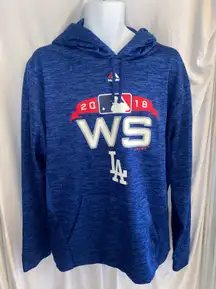 Majestic LA Dodgers Hoodie Men's Sweater WS 2018 Size L