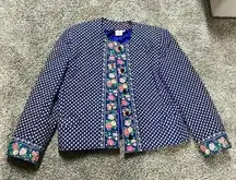 Vintage Vera Bradley Floral Quilted Jacket Medium