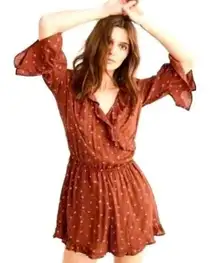 Abercrombie & Fitch Rust Printed Romper Size XS