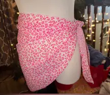 Pink and white leopard print Swim cover skirt