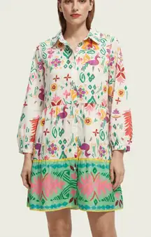 SHOP THE MINT All I Want White Abstract Tiered Dress  size XL