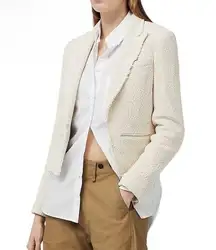 NEW NWOT Rag & Bone Elle Boucle Blazer Jacket In Ecru