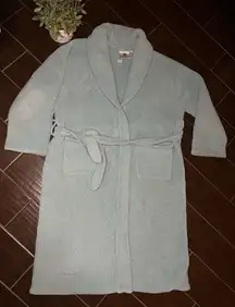 Kashwére Lounge Malibu shawl collar sea green Adult Robe sz large