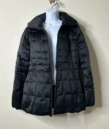 Calvin Klein Black Faux Fur Hooded Puffer Jacket XS