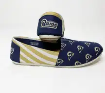 Los Angeles Rams Canvas Striped Slip On Shoes