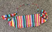 Kohl’s Multicolor Striped Bandeau Bikini Top 